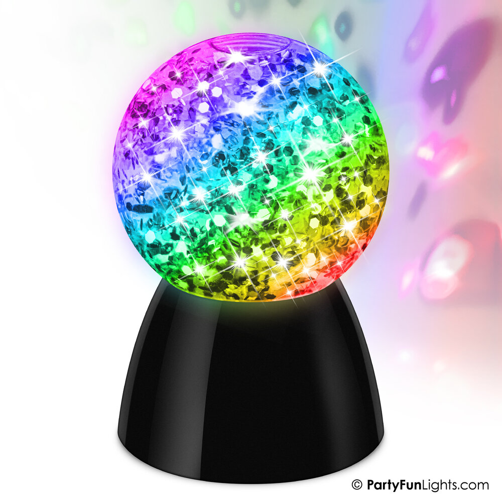 PartyFunLights Glitter Ball Color Changing