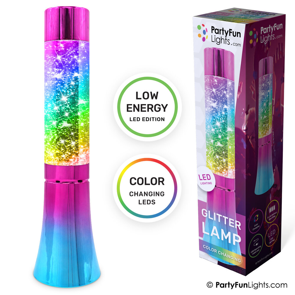 Random Color Changing Lights Color Changing Glitter Lamp - PartyFunLights Europe BV
