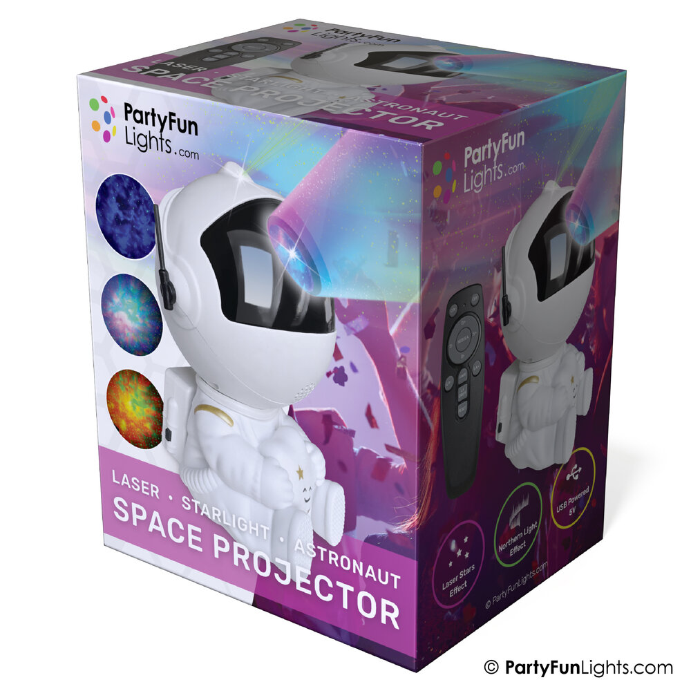 PartyFunLights Projecteur laser Starlight pour astronautes