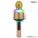 PartyFunLights Karaoke Party Mic with Speaker and Light Effects - Gold