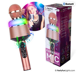 PartyFunLights Karaoke Party Mic Pink