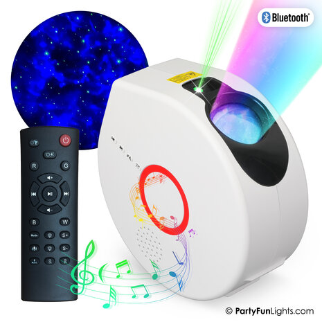 PartyFunLights Laser-Galaxie-Projektionslicht mit Bluetooth-Lautsprecher PartyFunLights Laser-Galaxie-Projektionslicht mit Bluetooth-Lautsprecher