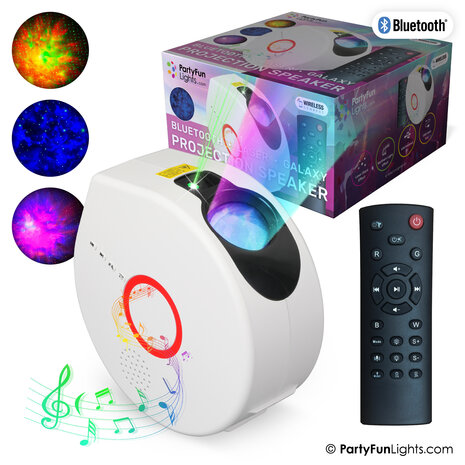 PartyFunLights Laser Galaxy-projectielicht met Bluetooth-luidspreker PartyFunLights Laser Galaxy-projectielicht met Bluetooth-luidspreker