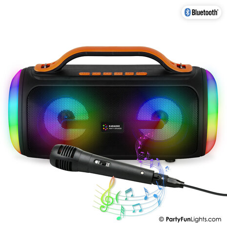 PartyFunLights Karaoke Party Speaker with Light Effects