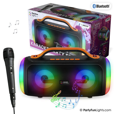 PartyFunLights Karaoke Party Speaker with Light Effects