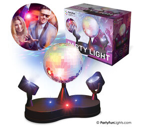 PartyFunLights Lampe disco avec boule miroir