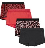 Meisjes Onderbroek Rood Zebra - 98/104 - 4-Pack