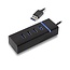 Ewent EW1133 interface hub USB 3.2 Gen 1 (3.1 Gen 1) Type-A 5000 Mbit/s Zwart
