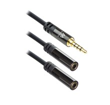 EW9238 audio kabel 3.5mm 2 x 3.5mm Zwart