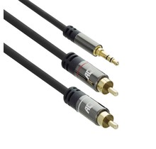 AC3607 audio kabel 5 m 2 x RCA 3.5mm Zwart