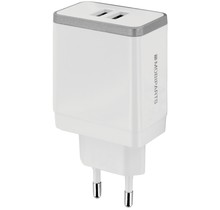 Wall Charger Dual USB 2.4A White