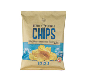 Kettle Cooked Chips Seasalt blauw 150gr