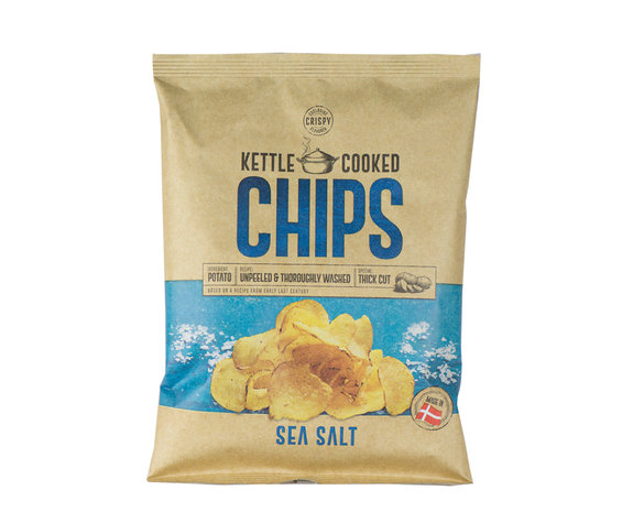 Kettle Cooked Chips Seasalt blauw 150gr