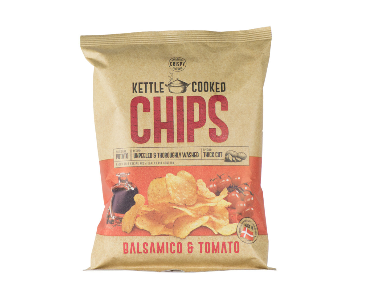 Kettle Cooked Chips Balsamico & Tomato rood 150gr