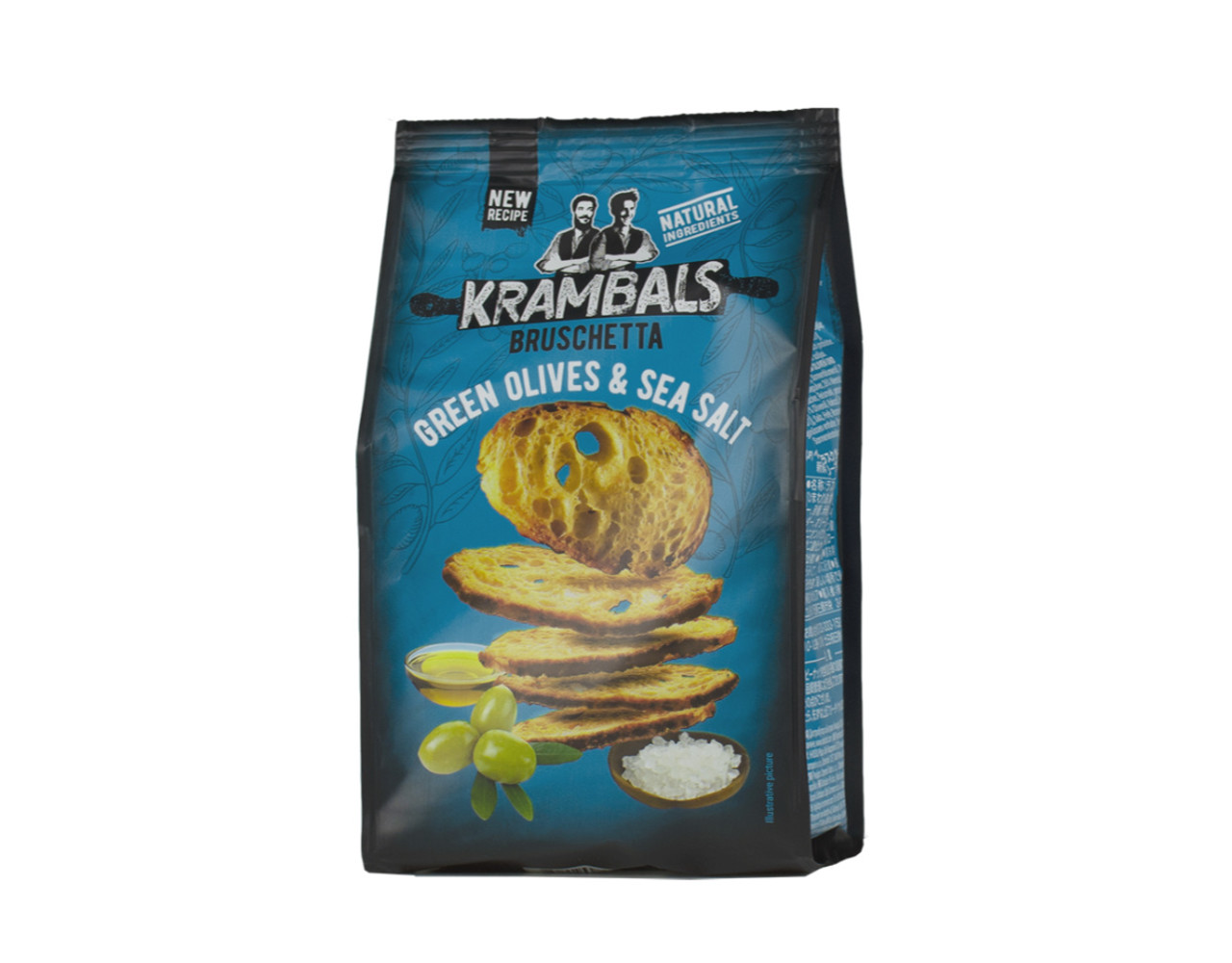 Bruschetta green olives & sea salt blauw 70gr