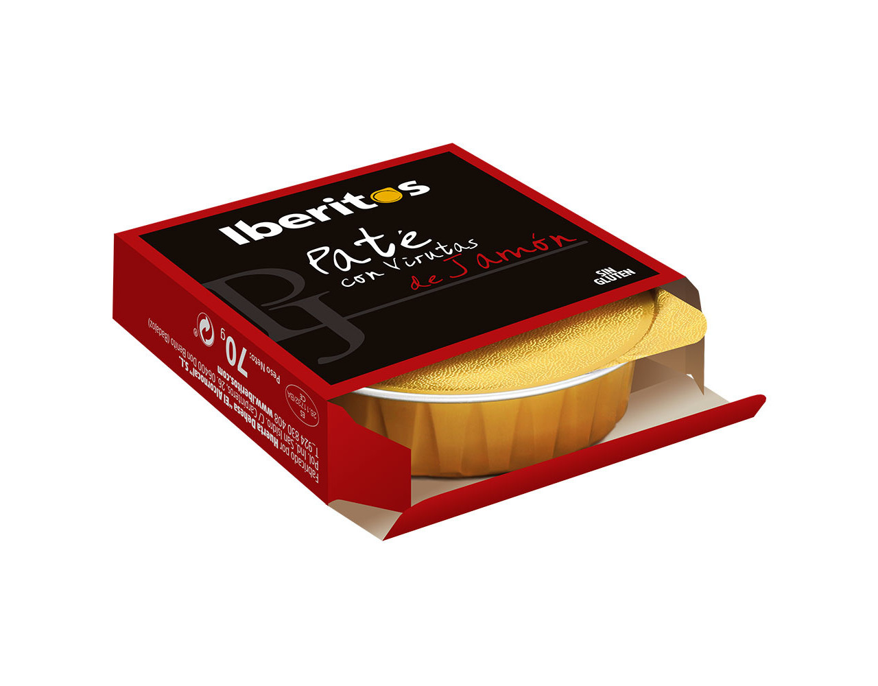 Paté met ham zwart 70gr