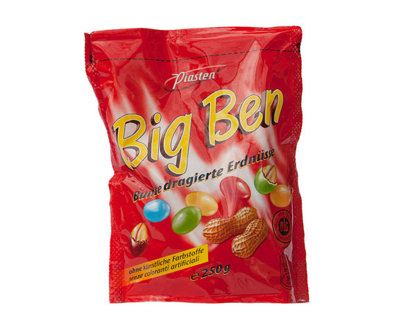 Big Ben gekleurde pinda's rood 250gr