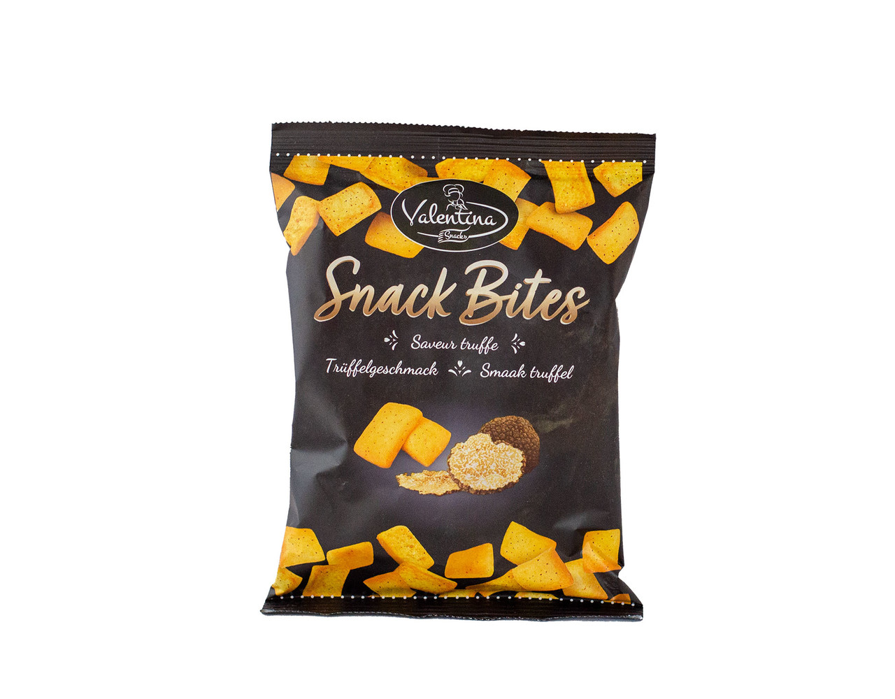 Snack Bites met truffelsmaak zwart 80gr            