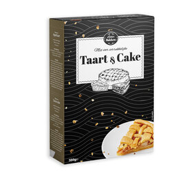 Mix voor Taart & Cake zwart/ goud 380gr