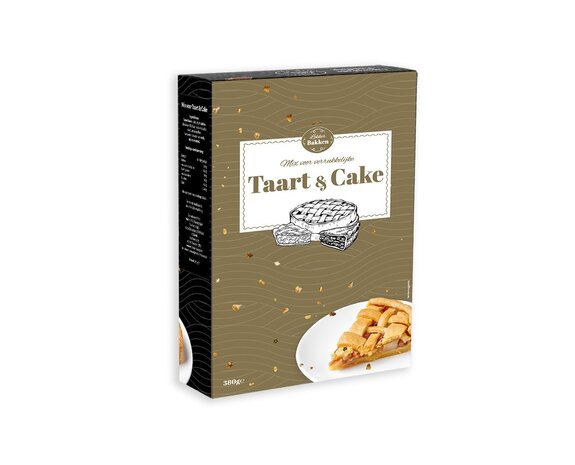 Mix voor Taart & Cake zwart/ goud 380gr