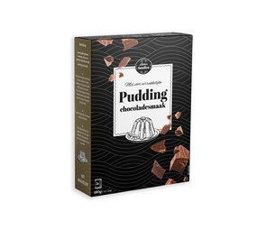 Mix voor Pudding Chocoladesmaak zwart/ goud 180gr