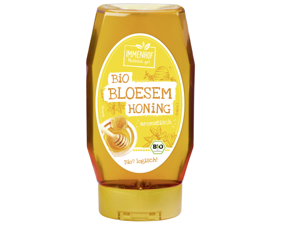 Bio-organic vloeibare bloesemhoning  knijpfl. 350gr