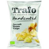 Bio-organic handcooked chips seasalt wit 125gr Bio-organic handcooked chips seasalt wit 125gr