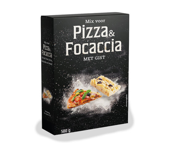 Mix voor Pizza & Focaccia zwart 500gr
