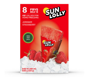 Sun Lolly Aardbei rood 8x65gr