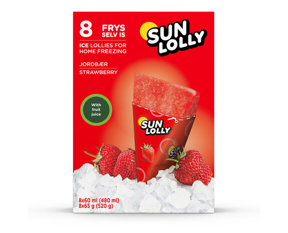 Sun Lolly Aardbei rood 8x65gr