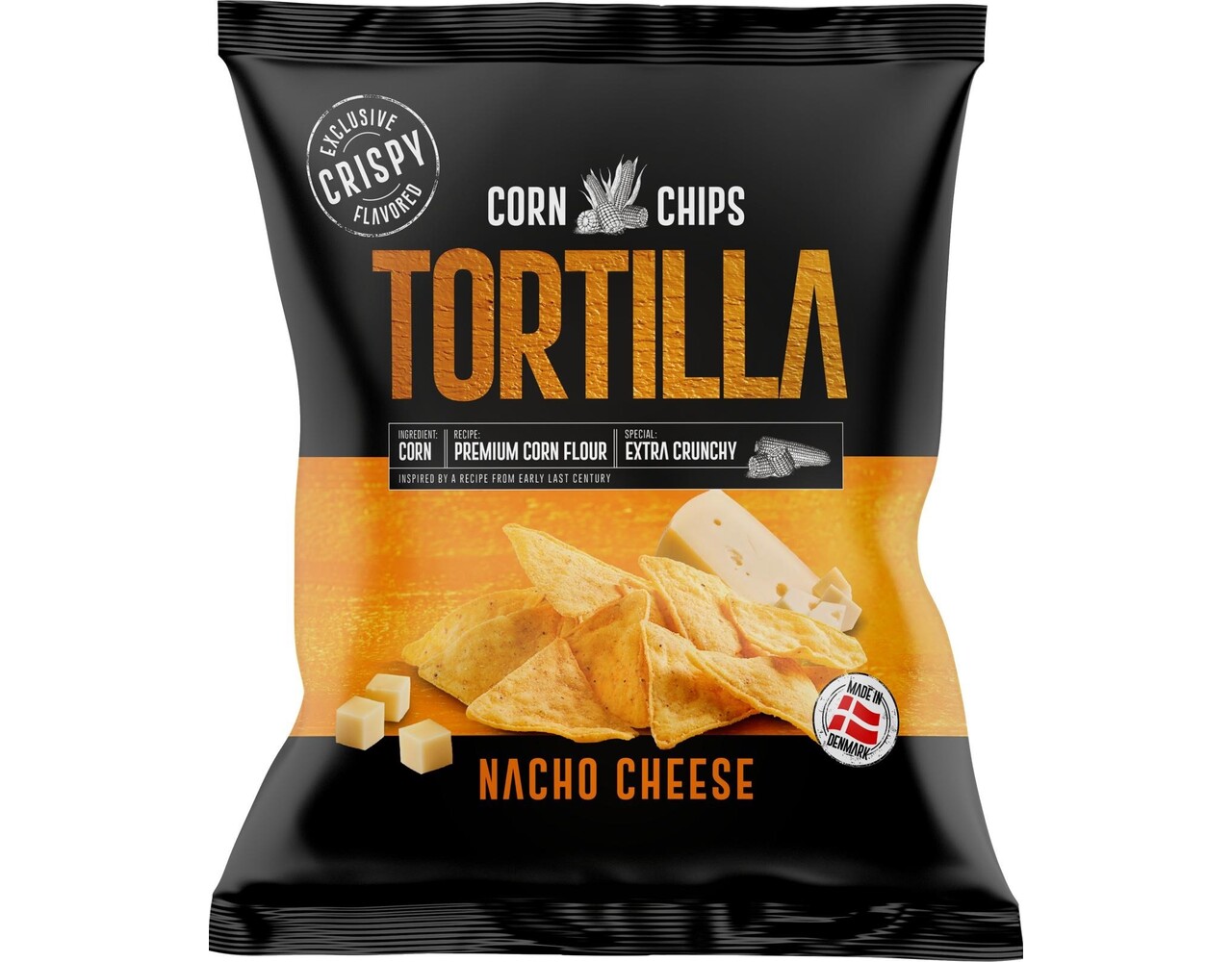 Tortilla Chips Nacho Cheese zwart 150gr