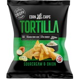 Tortilla Chips Sourcream & Onion zwart 150gr