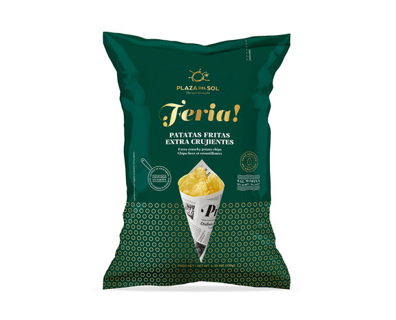 Chips premium Feria super crispy groen 130gr