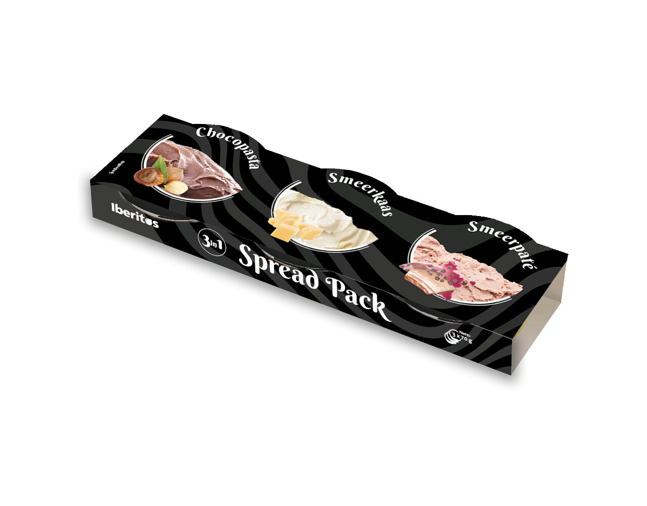 Spread Pack Beleg 3in1 zwart 3x23gr