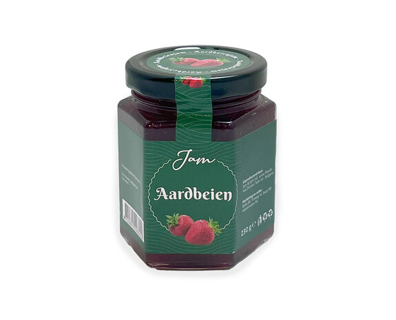 Aardbei jam groen 230gr