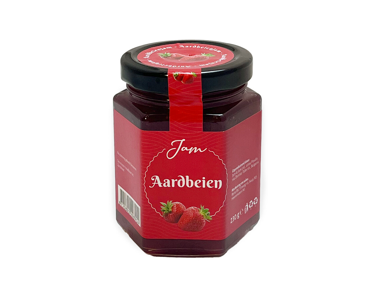 Aardbei jam rood 230gr