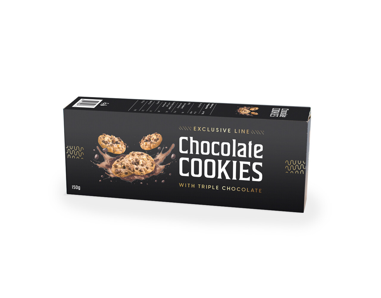 Koekjes triple chocolate zwart 150gr