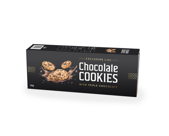 Koekjes triple chocolate zwart 150gr