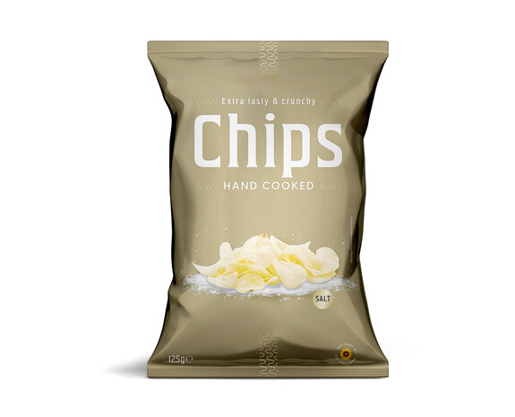 Chips handcooked salt goud 125gr