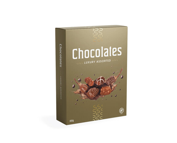 Chocolates de luxe goud 180gr
