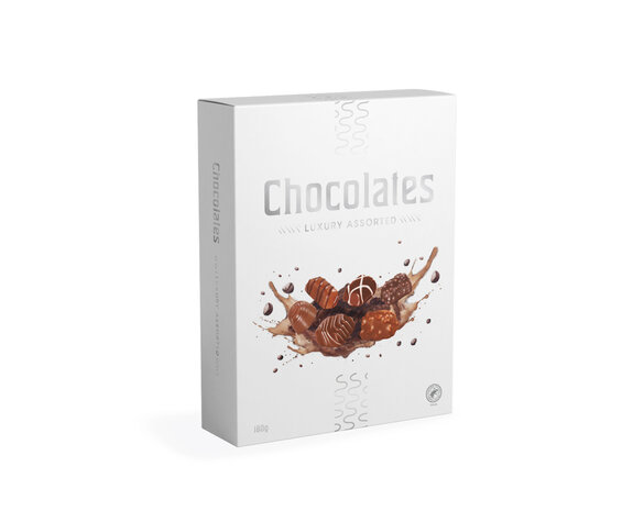 Chocolates de luxe wit 180gr