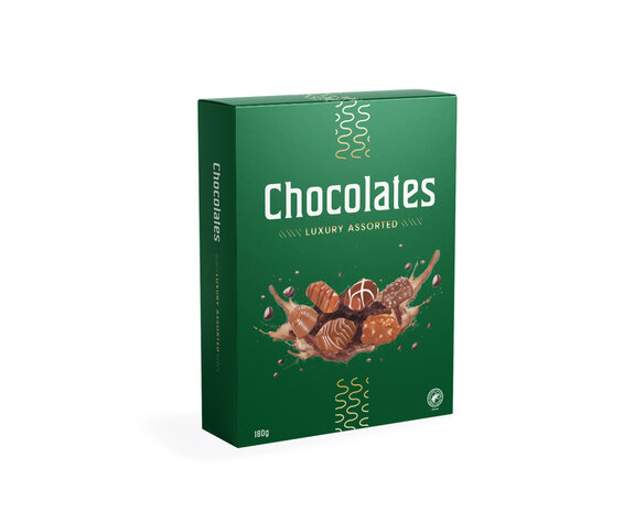Chocolates de luxe groen 180gr