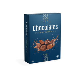 Chocolates de luxe blauw 180gr