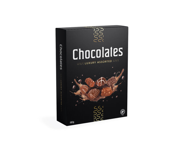 Chocolates de luxe zwart 180gr