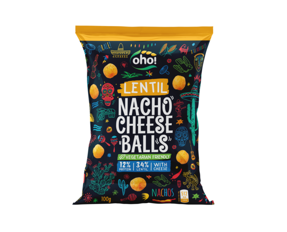 Nacho Cheese Balls zwart 100gr