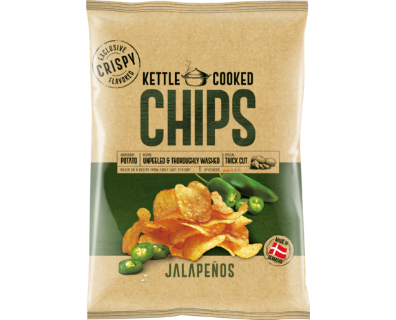 Kettle Cooked Chips Jalapeno groen 150gr