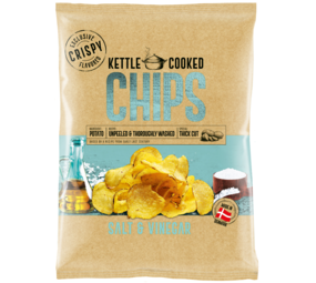 Kettle Cooked Chips Salt & Vinegar blauw 150gr