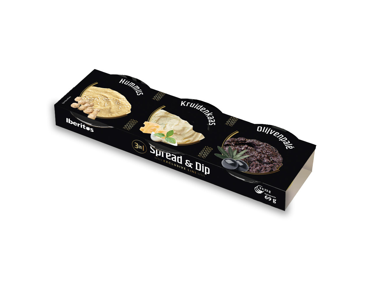 Spread en Dip 3in1 zwart 3x23gr