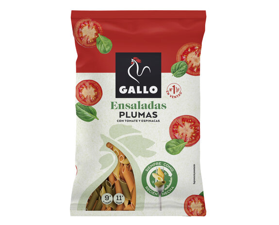 Plumas met tomaten en spinazie rood 250gr