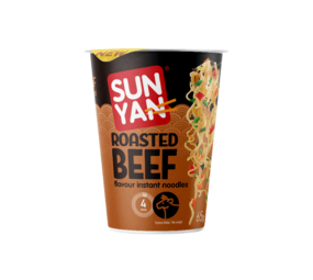 Sun Yan Noodles Beef cup bruin 65gr
